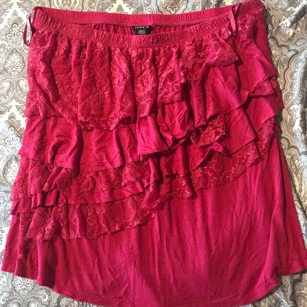 Torrid strapless pink top
